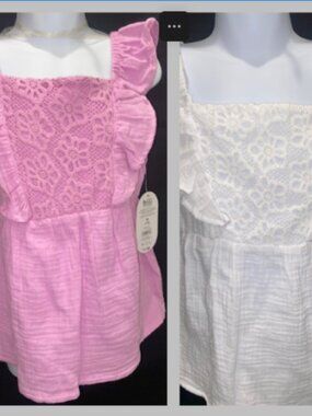 "WONDER NATION" Girl 2pc Shirt Bundle Size: M